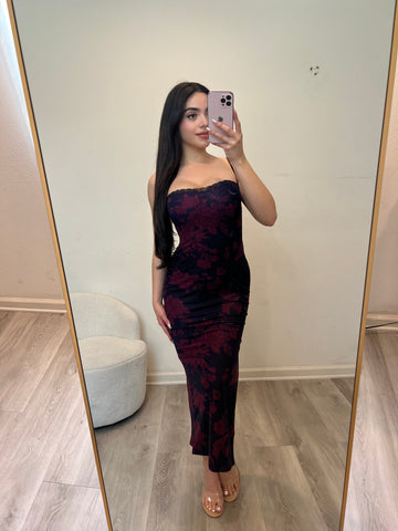 Gloria dress ( wine red) 0029