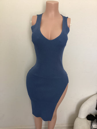 Liz plus size dress ( blue) 6662