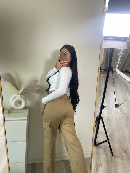 Eve Cargo pants (taupe)6118