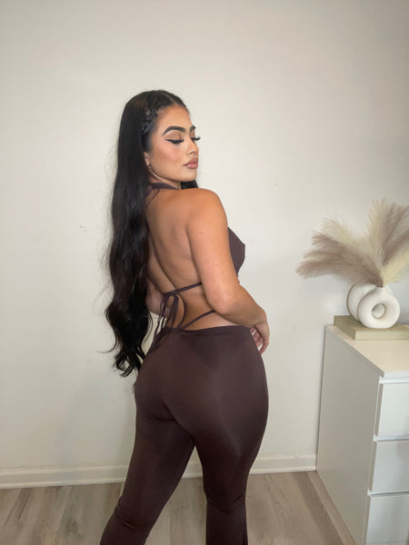 Amandi two piece set (brown)