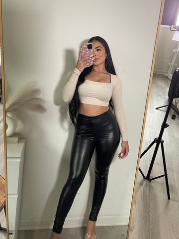 Leather leggings