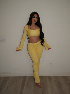Angie two piece set (yellow) T114