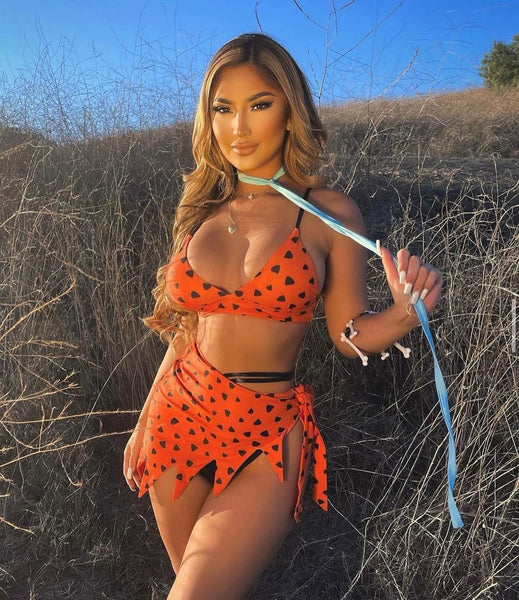 Make your bed rock sexy costume ( orange)3-092