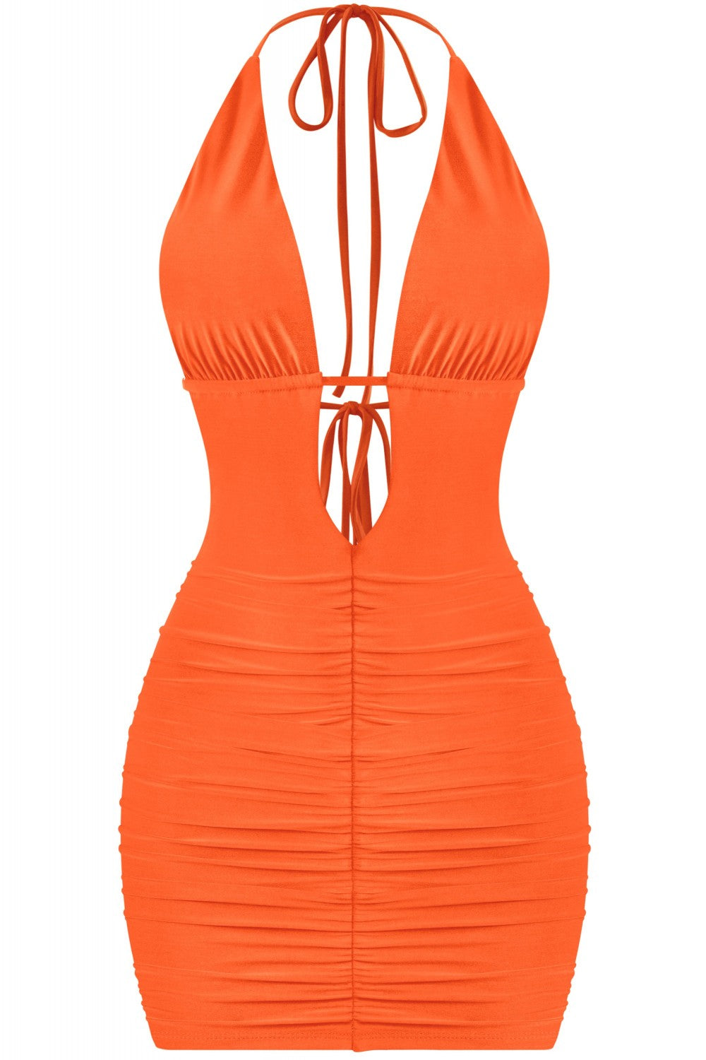 Mels Halter dress (orange) 7898