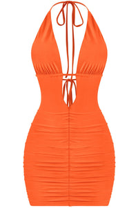 Mels Halter dress (orange) 7898