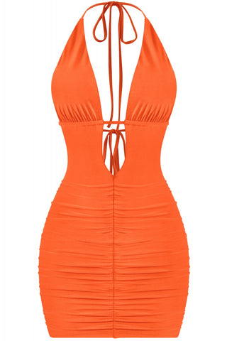 Mels Halter dress (orange) 7898