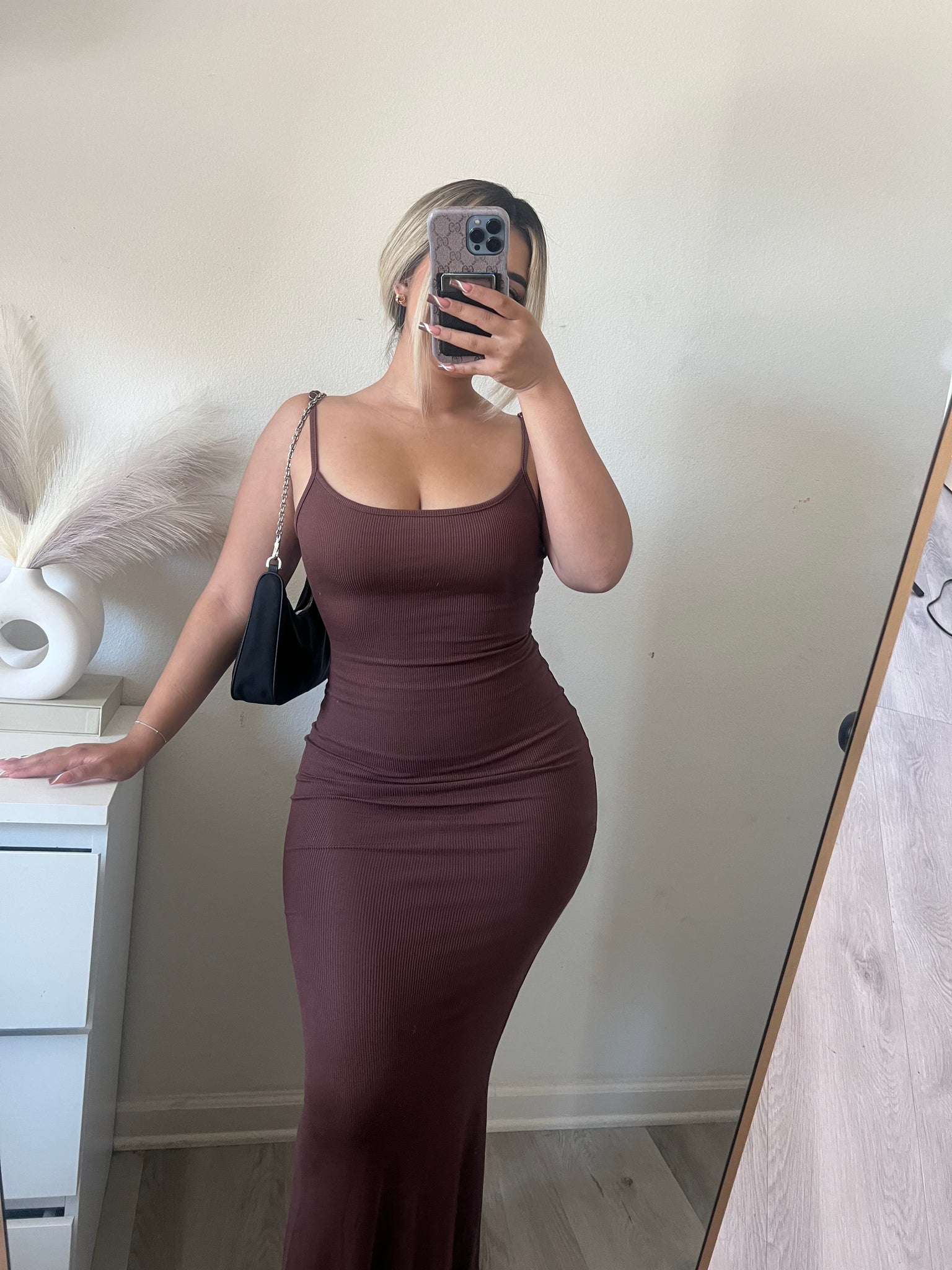 Mimi Spaghetti dress (brown) 14986