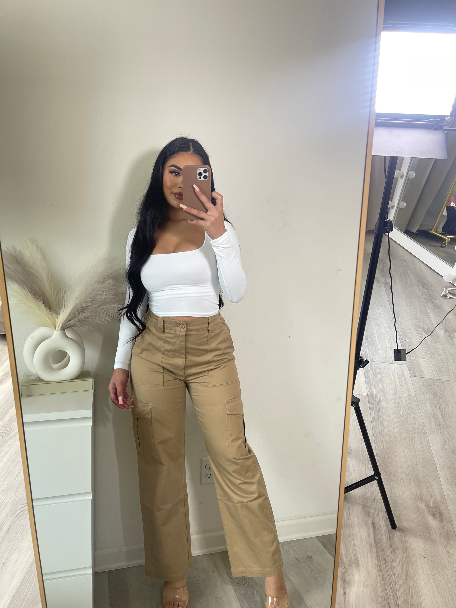 Eve Cargo pants (taupe)6118