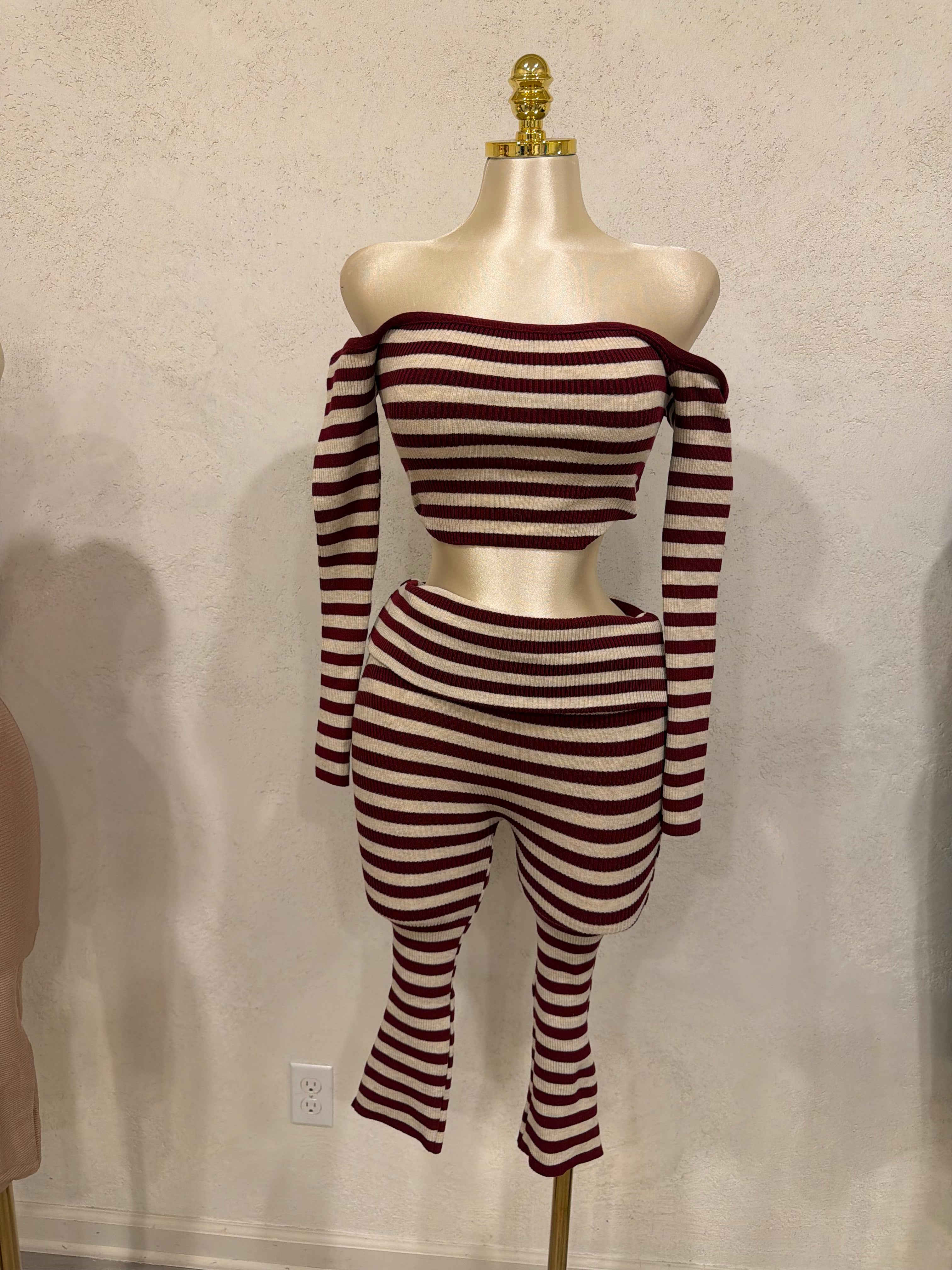 Erica stripe two piece set