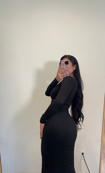 Mussette long sleeve dress (black)6453