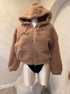 Fluffy sweater taupe 10677