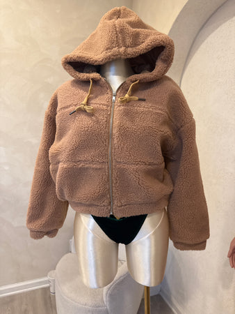 Fluffy sweater taupe 10677