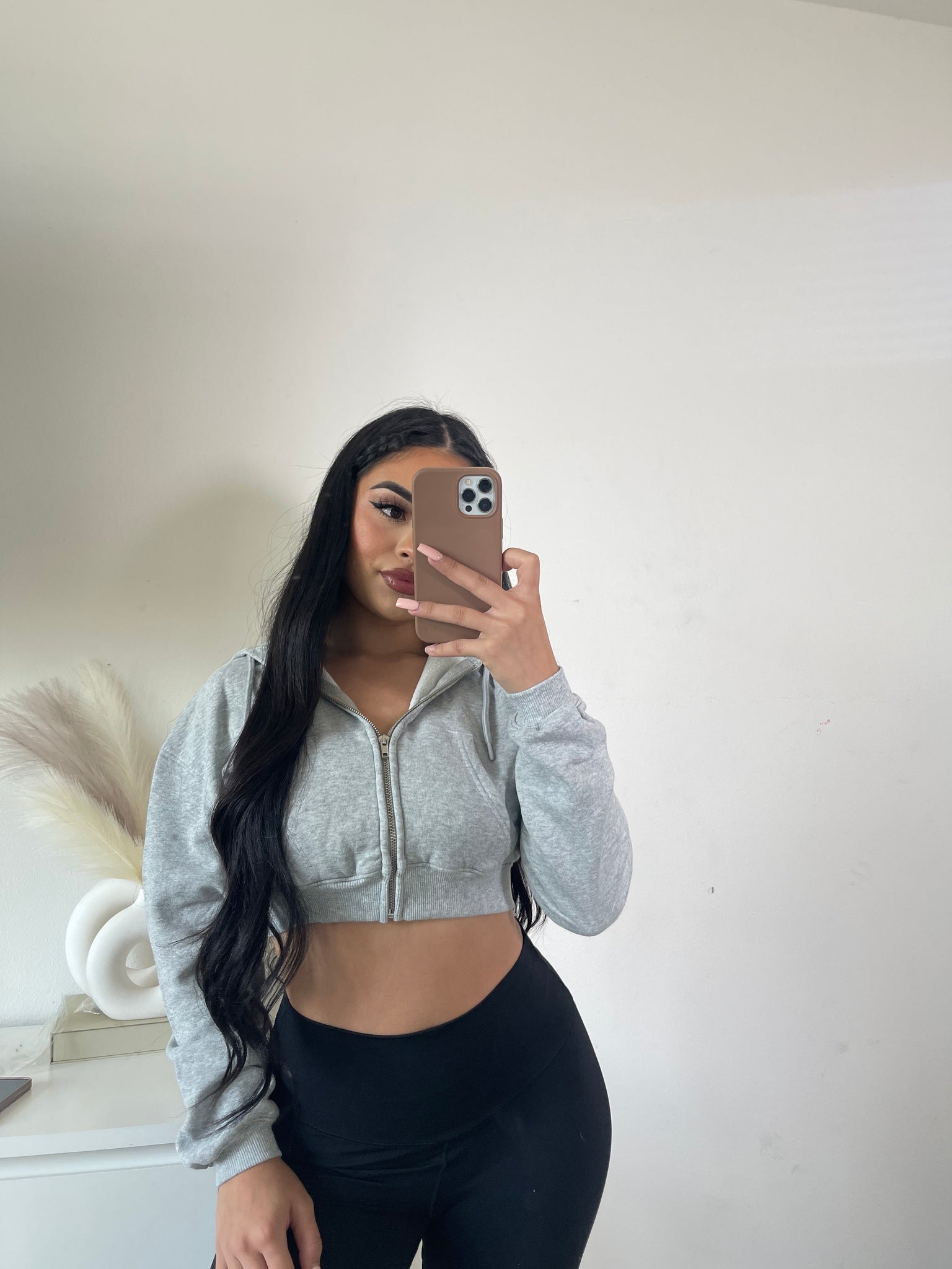 Lil cropped hoodies 1889 (grey)