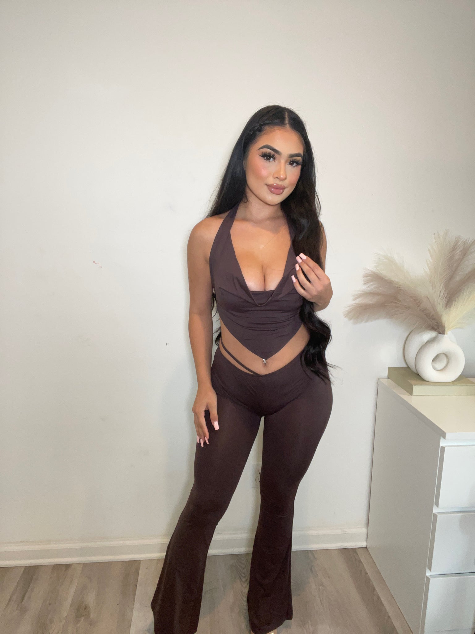 Amandi two piece set (brown)