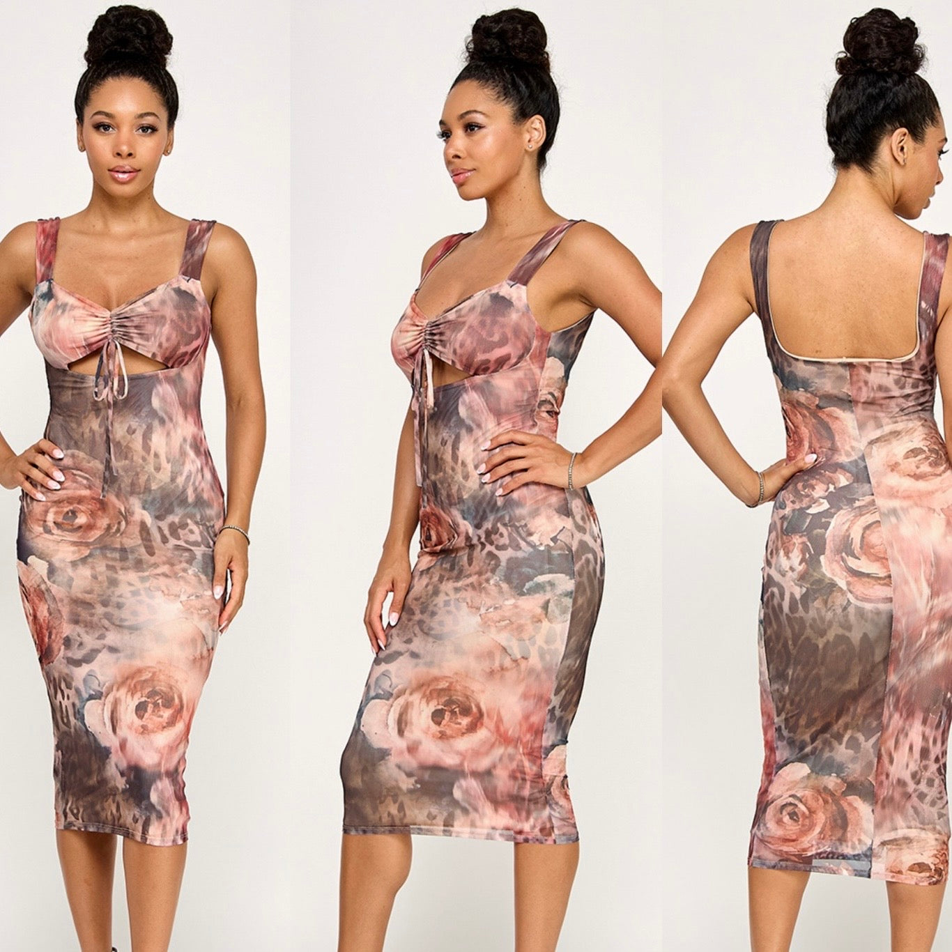 Neomi cheetah dress (pink) 3301