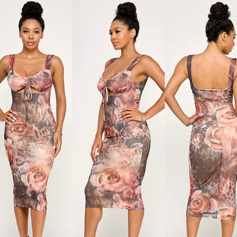 Neomi cheetah dress (pink) 3301