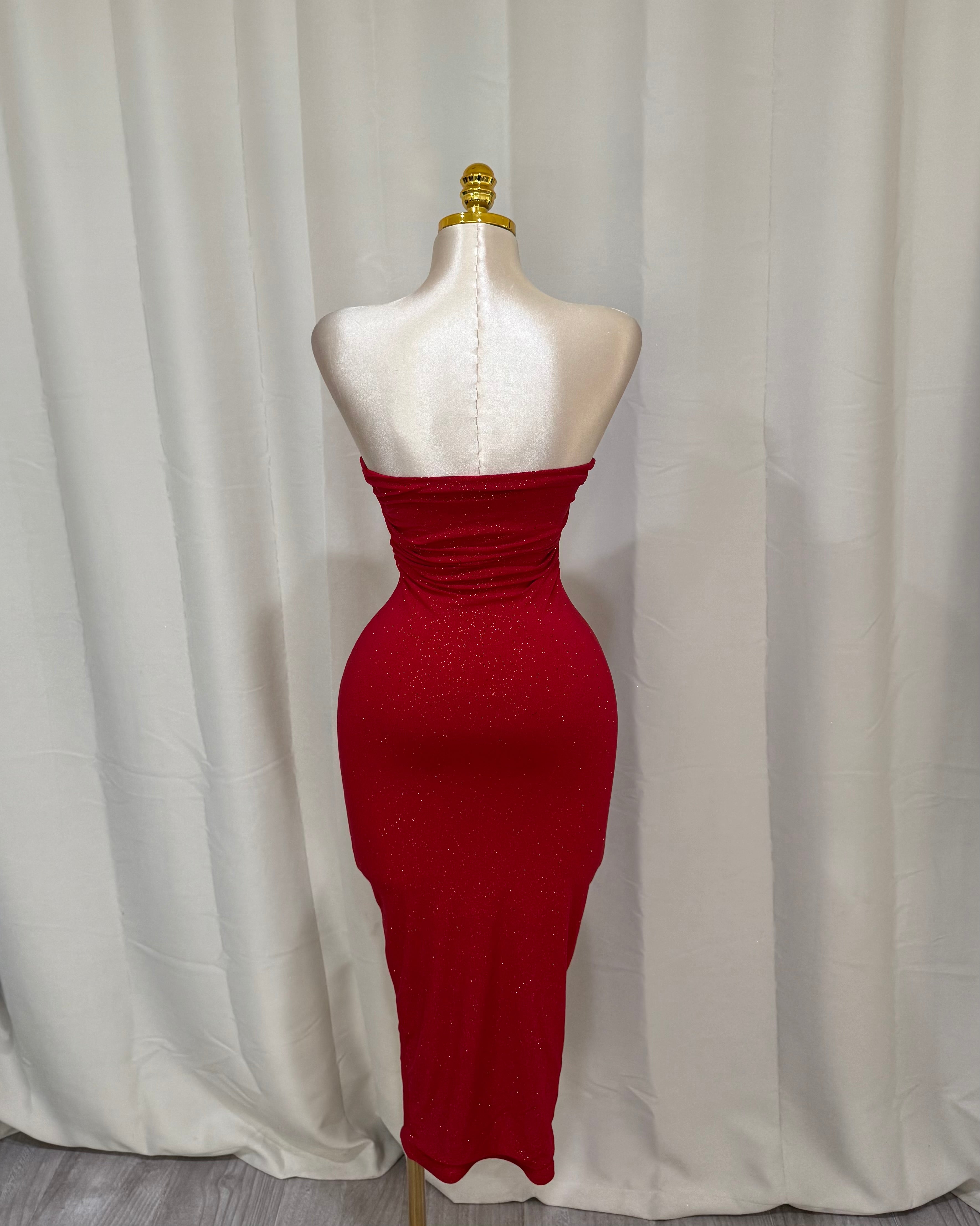 Mary glitter dress 388 (red )