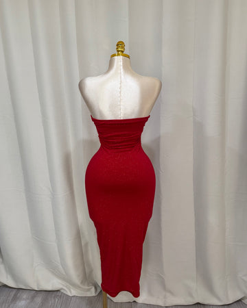 Mary glitter dress 388 (red )