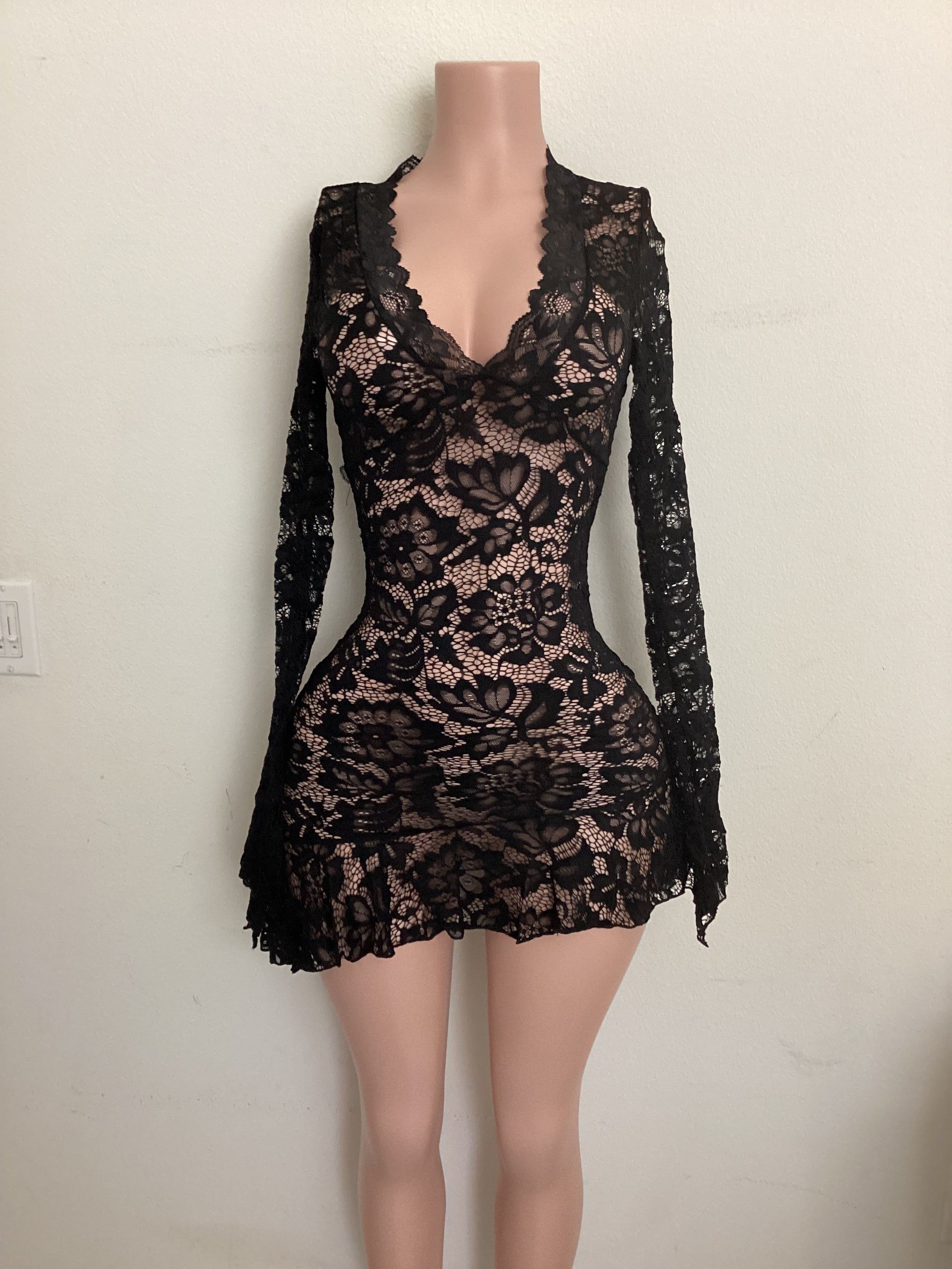 Lace dress ( black) 40614