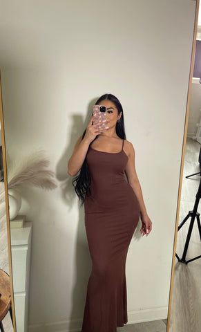 Mimi Spaghetti dress (brown) 14986
