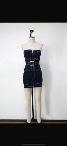 Callie denim two piece set 50129