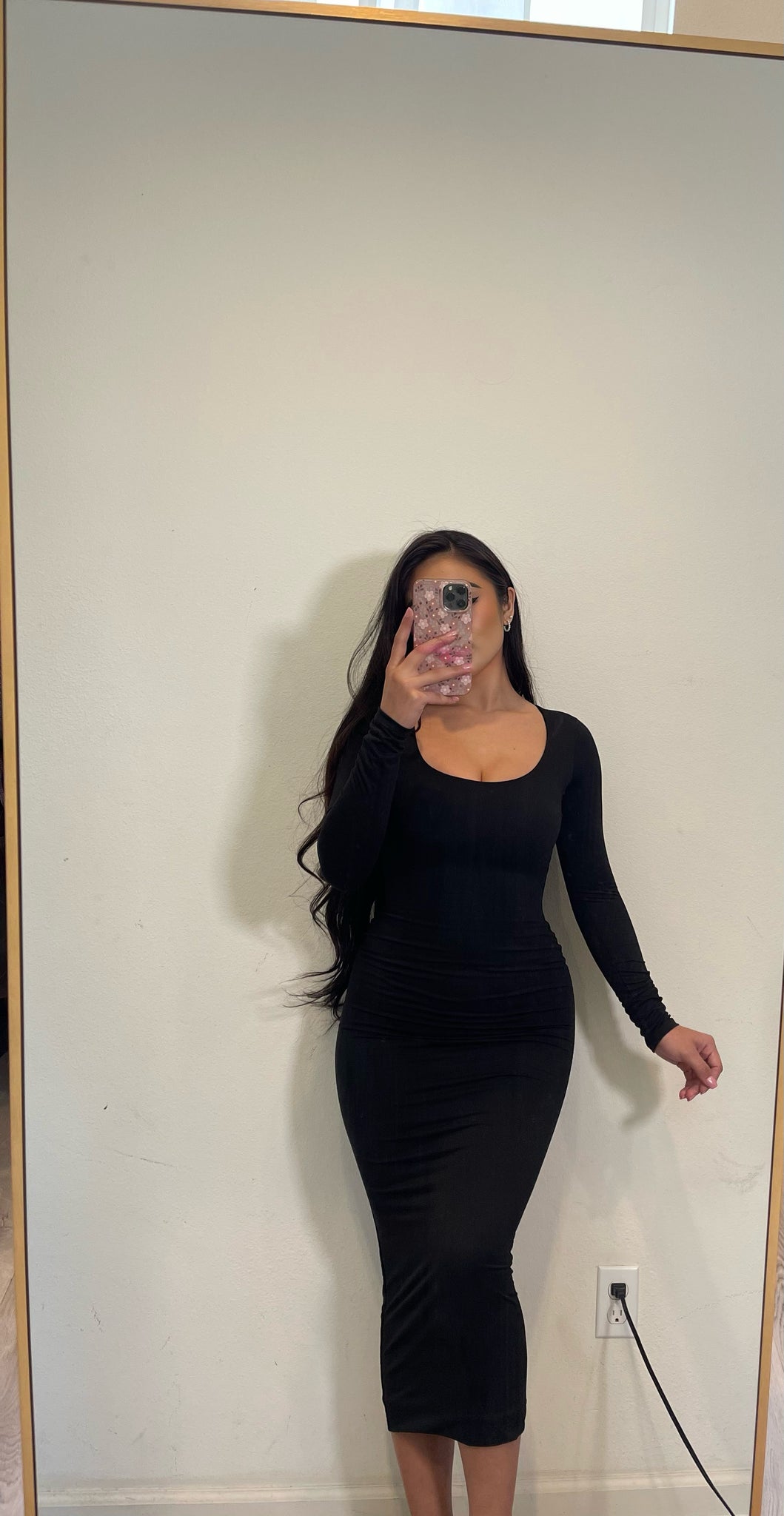 Mussette long sleeve dress (black)6453