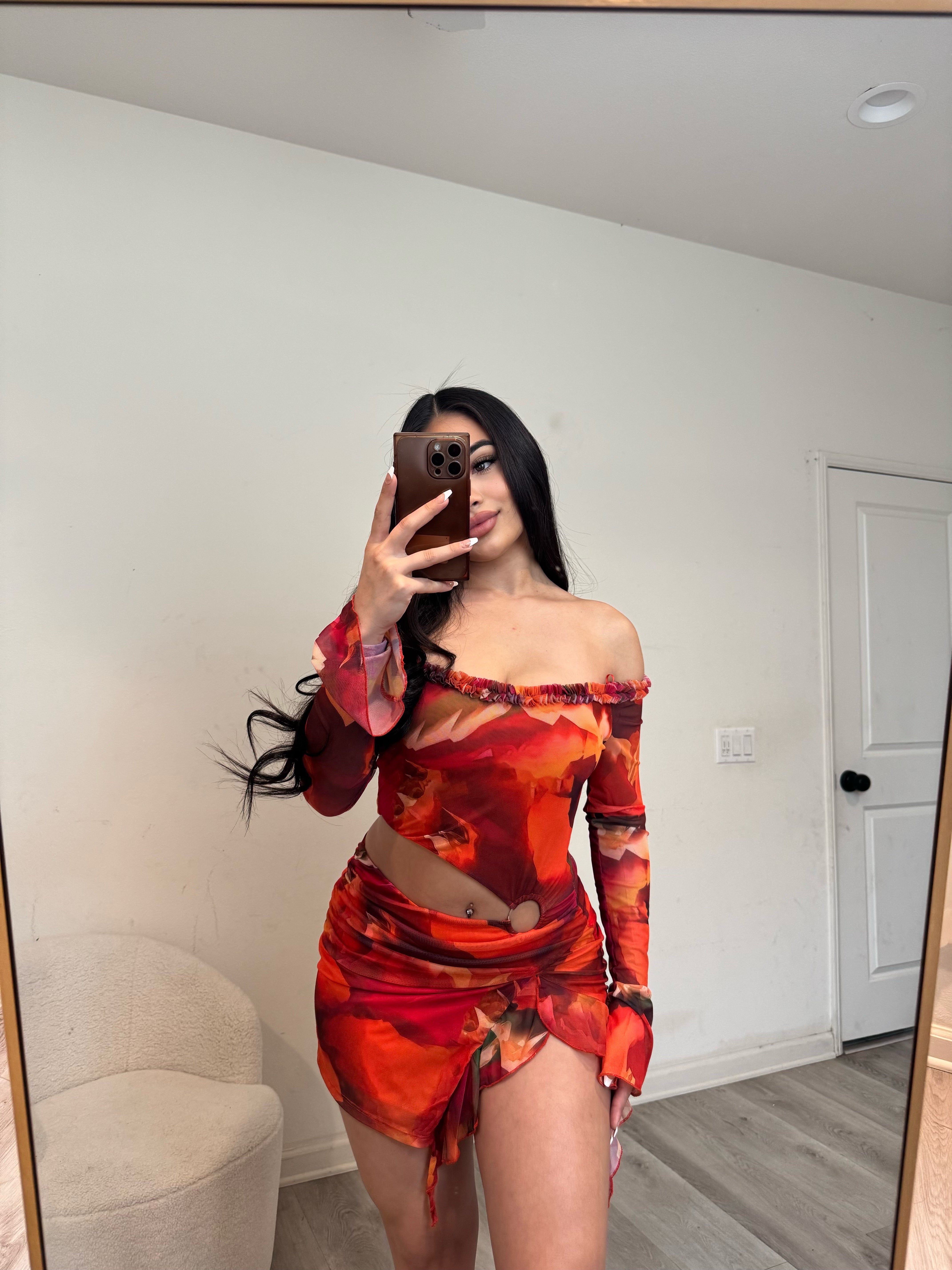 Lauren dress (orange) T50305