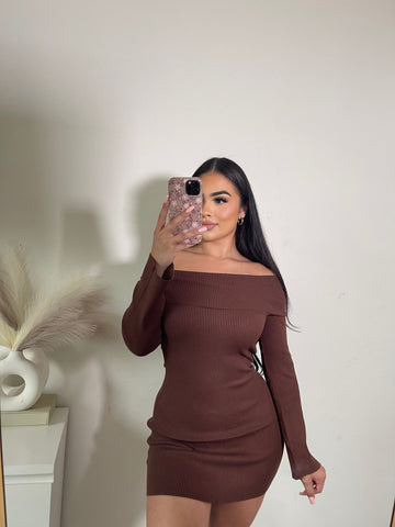 Yoko dress (brown )19233