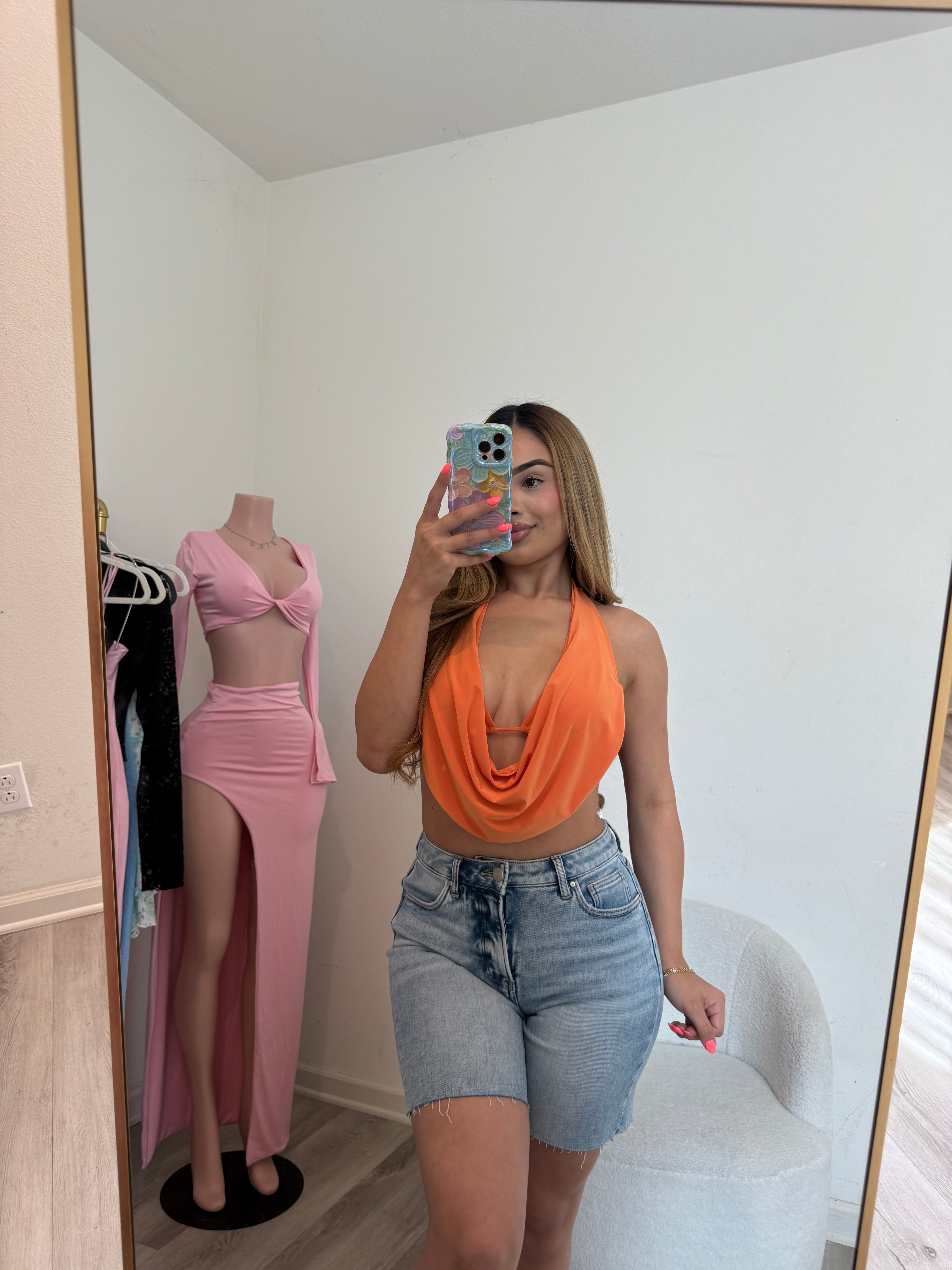 Jess top (orange) 7106