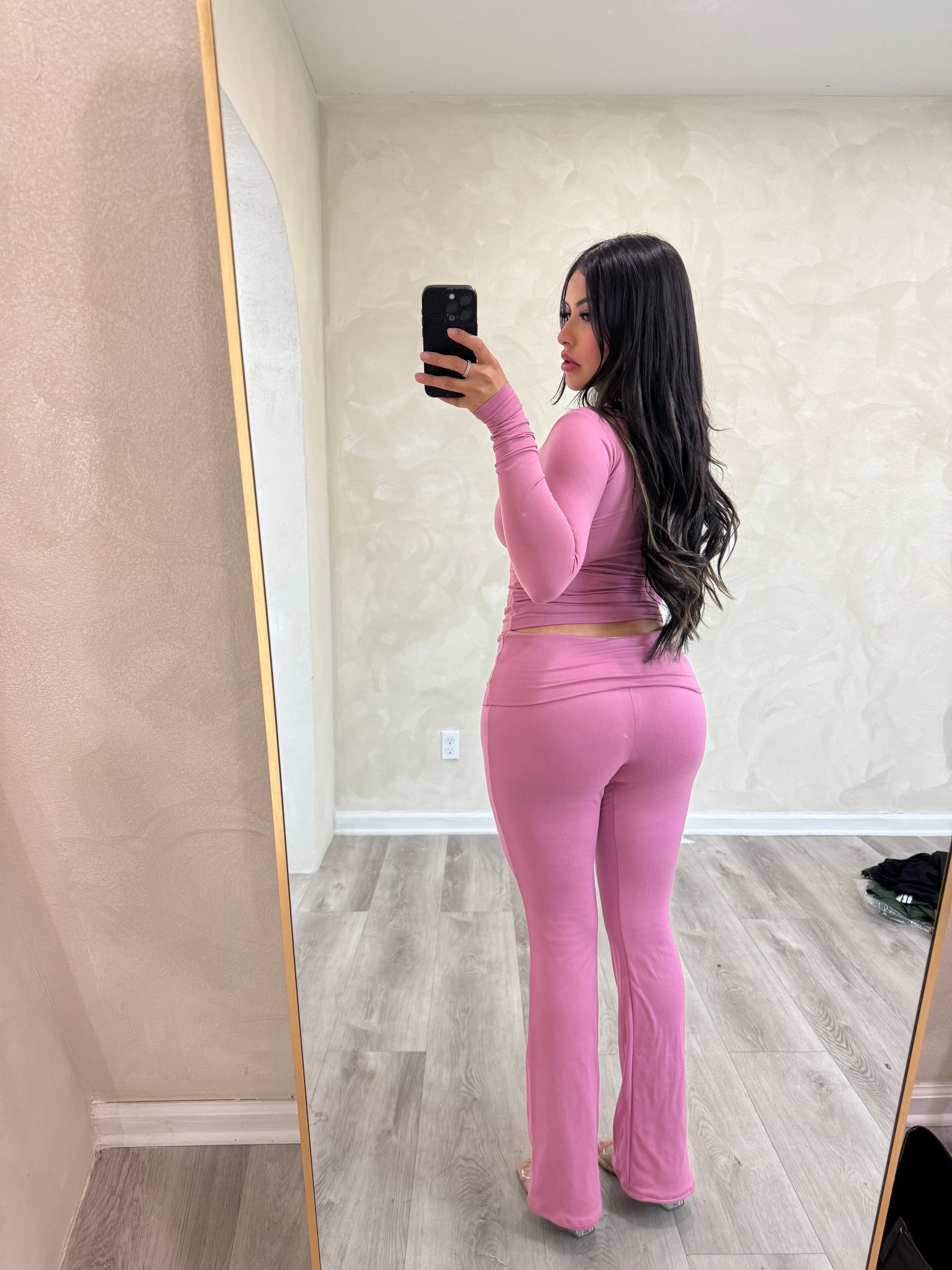 Long sleeve flair two piece set