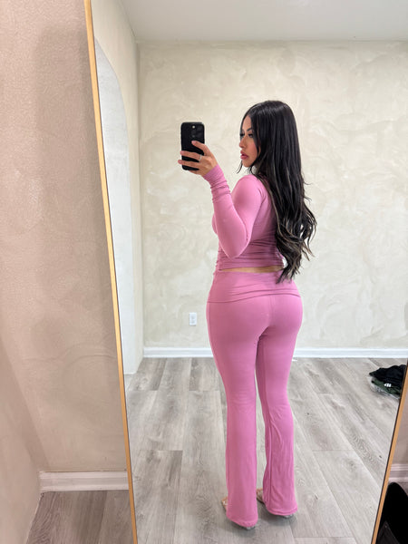 Long sleeve flair two piece set