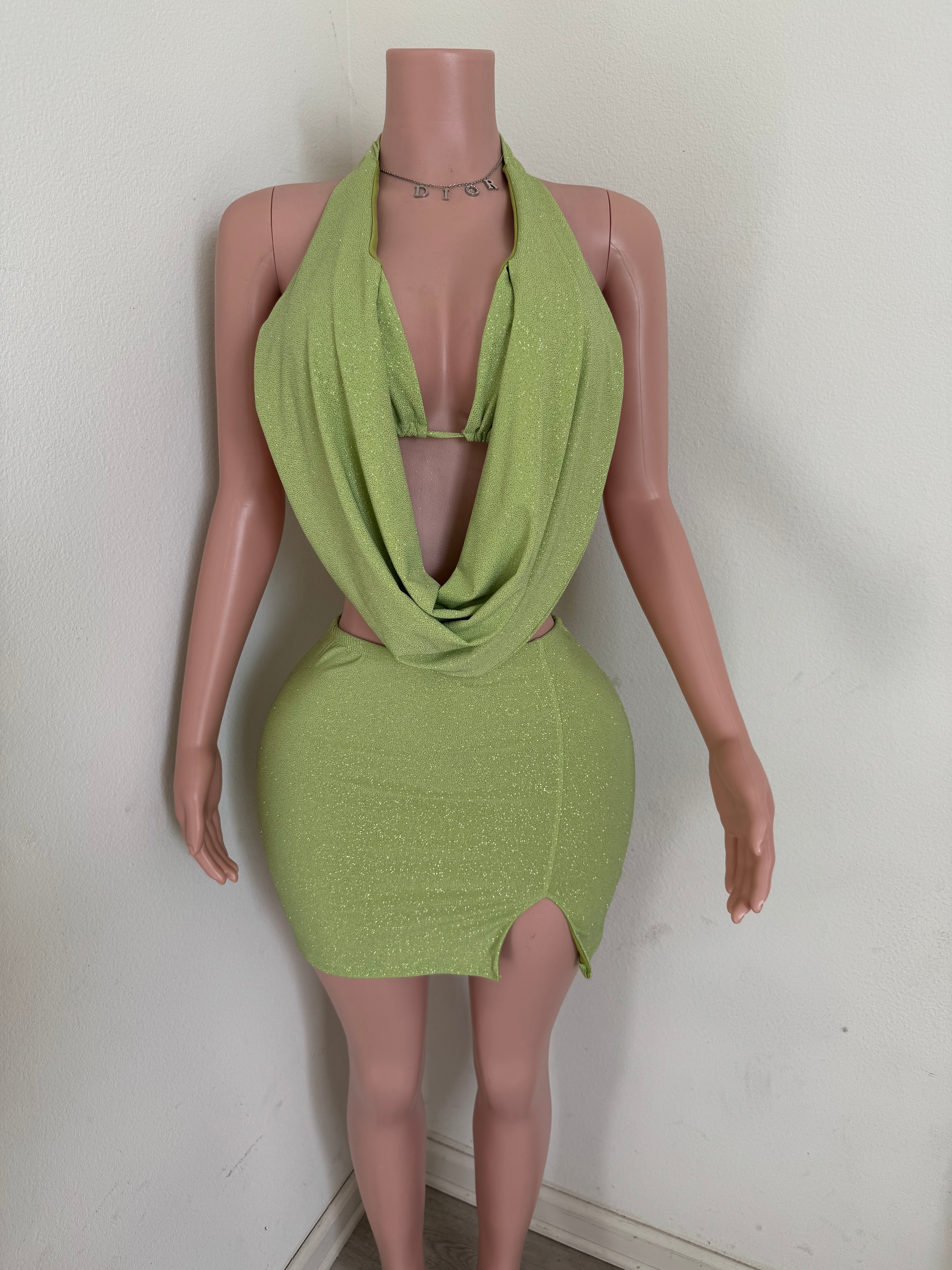 Bailey two piece set (lime) 1023