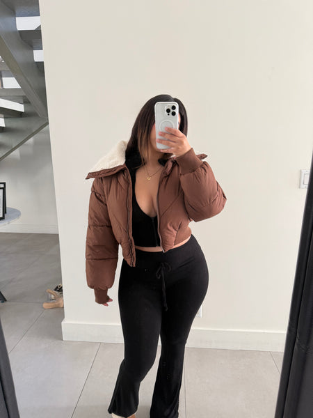 Miri short jacket with fur 2635 (brown)