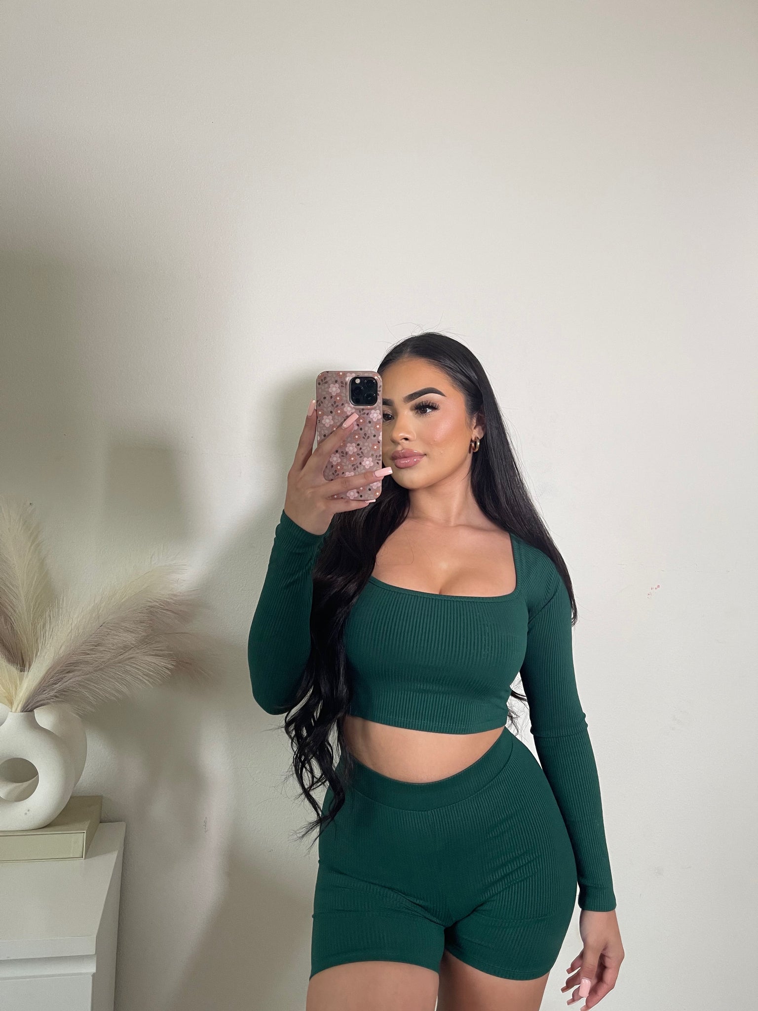 anahy two piece set (green) 3163