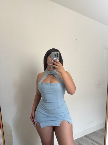 Maribel denim dress ( light blue) 10813