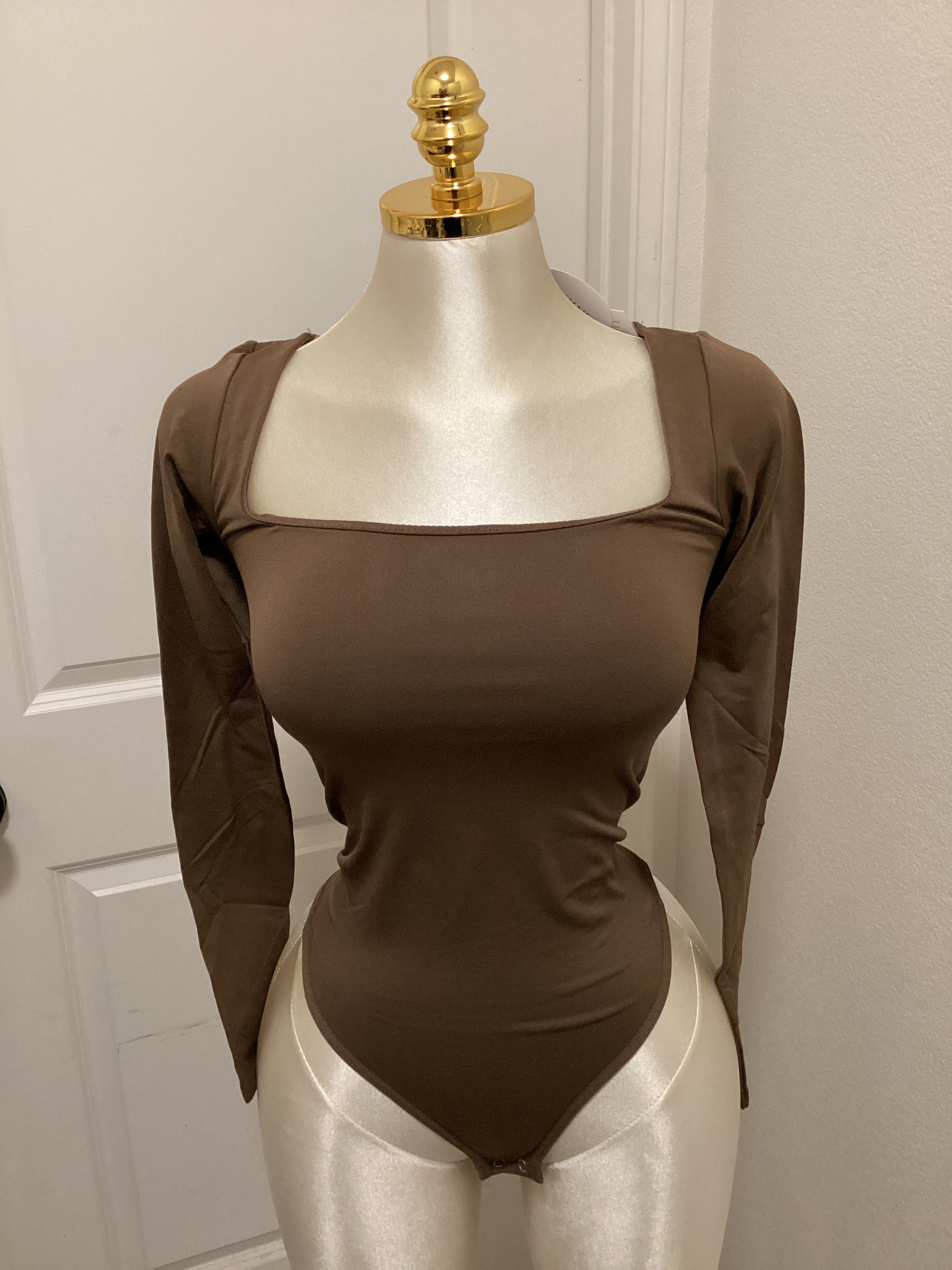 Long sleeve bodysuit (mocha)53718