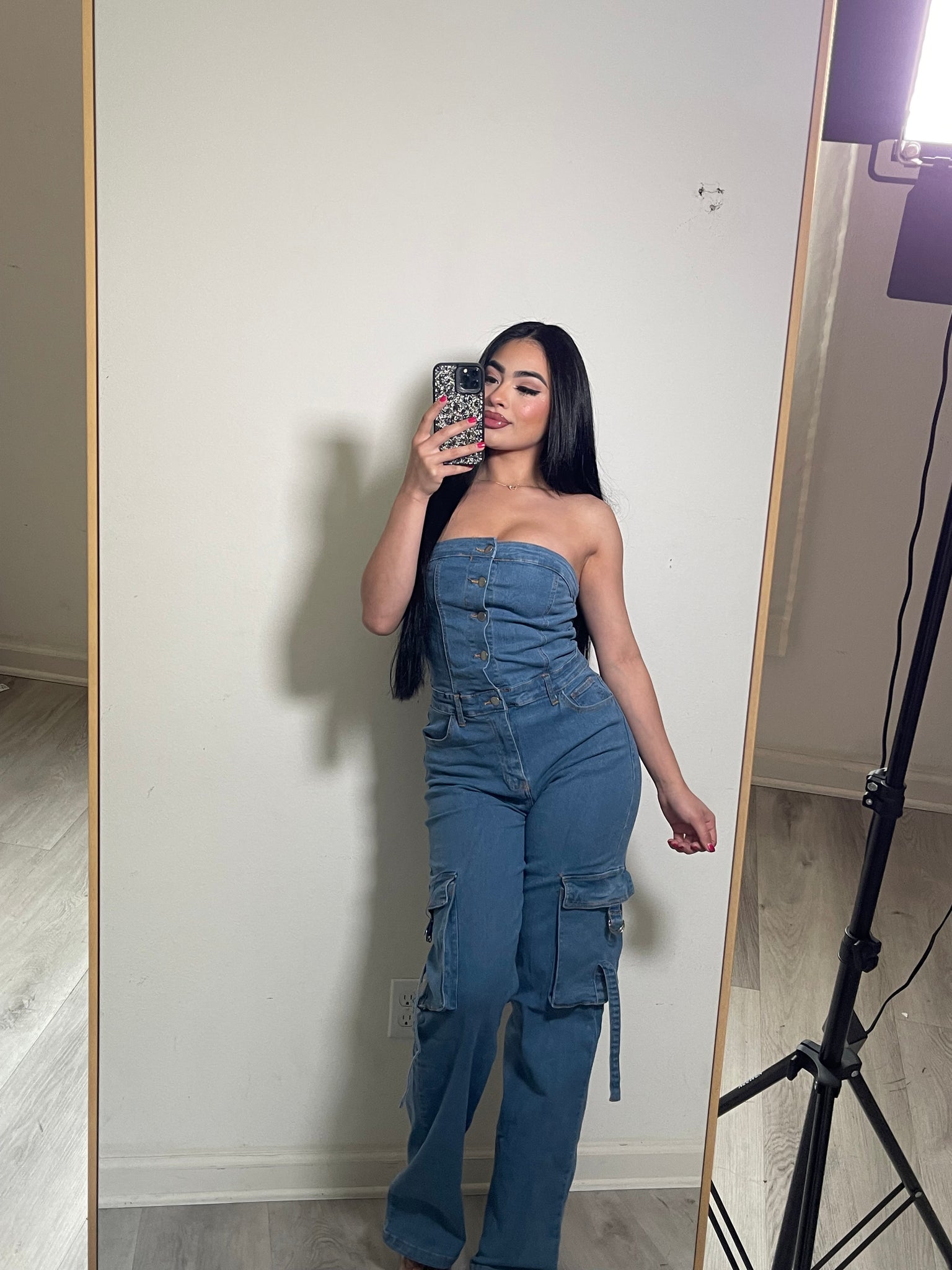 Medium denim jumpsuit 1321