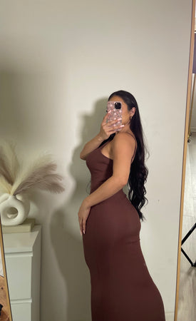 Mimi Spaghetti dress (brown) 14986