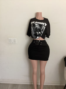 Black skirt with belt 27924