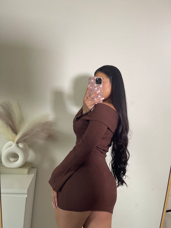 Yoko dress (brown )19233