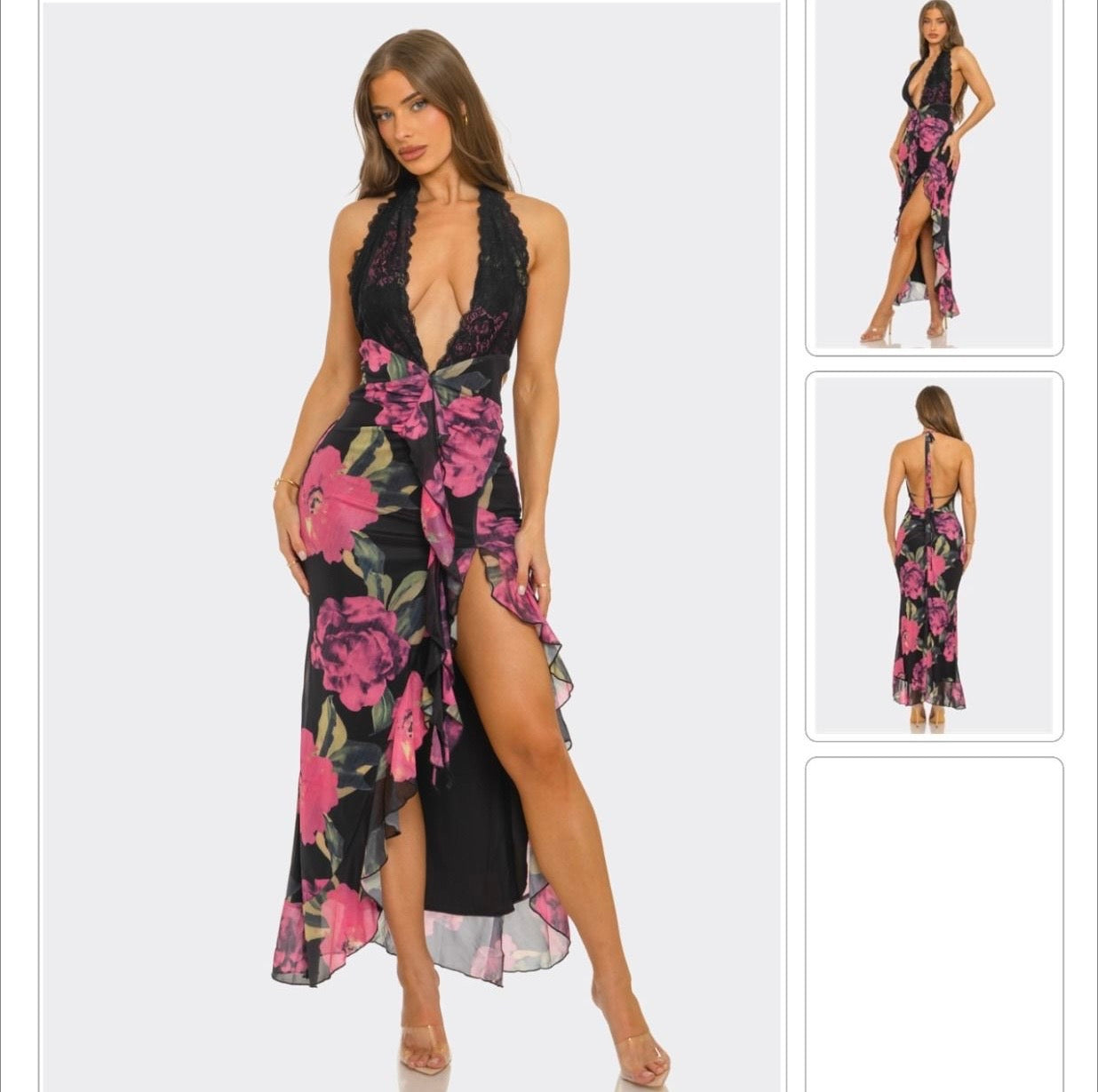Romina halter flower dress