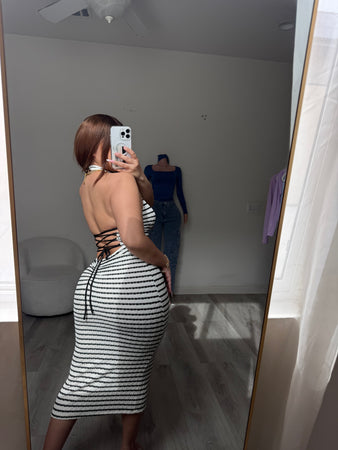 Merlin dress (black/white)210