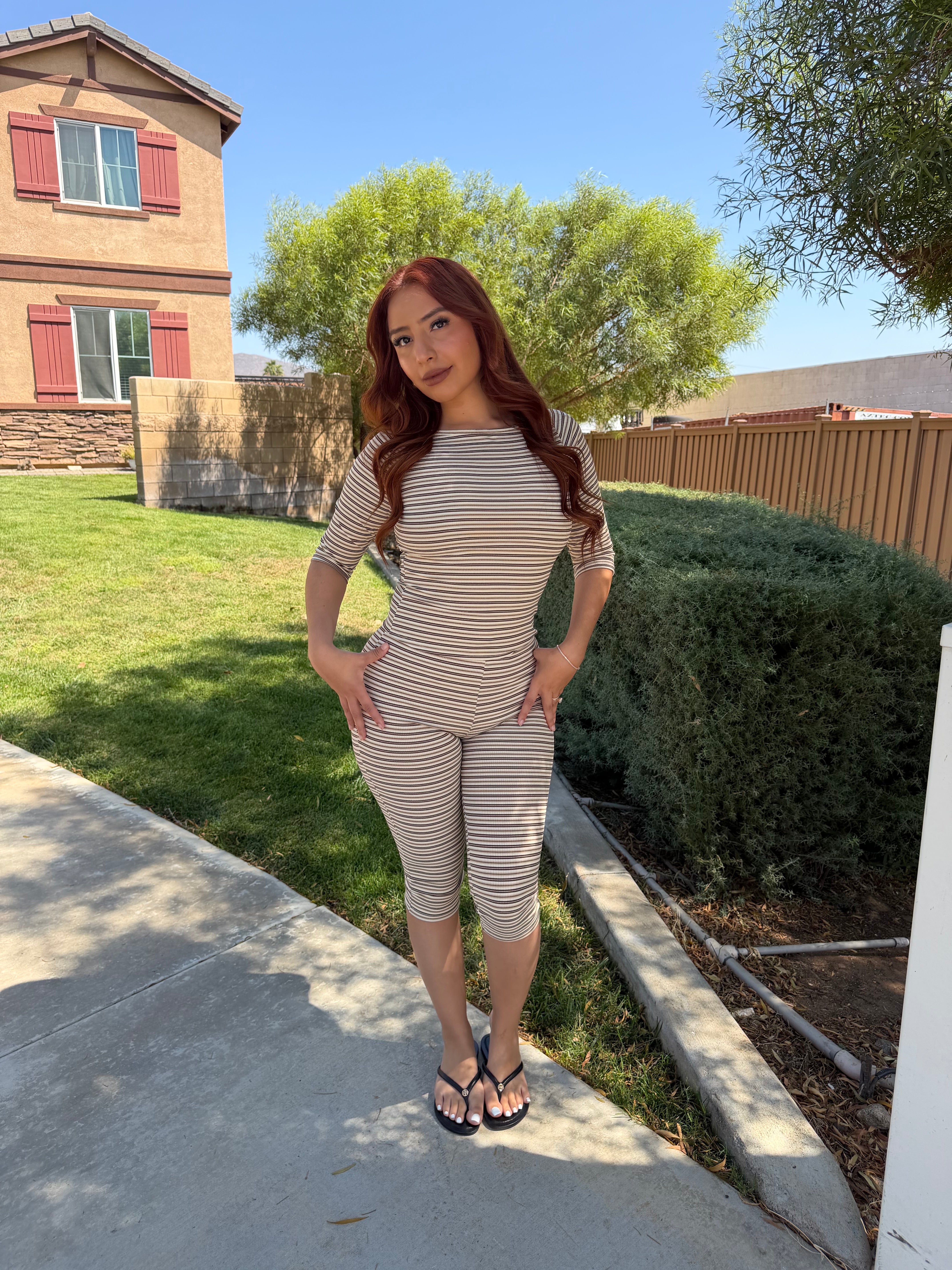 Lola stripe two piece set