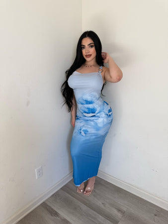 Fiji dress (blue )3227