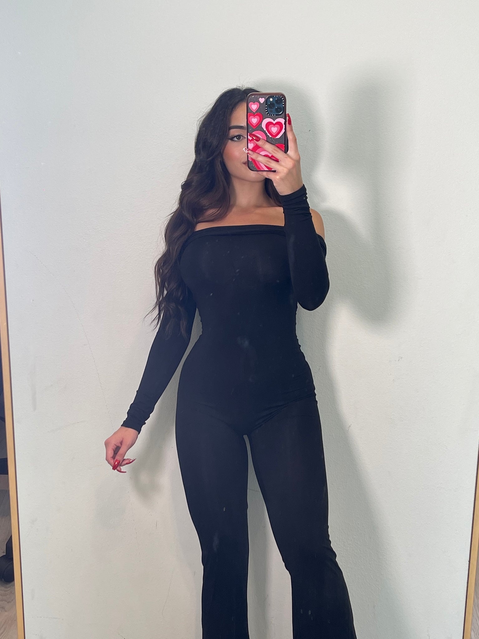 Ali flare jumpsuit (black)2242