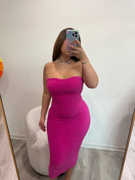 Mary glitter dress 388 (fuchsia)