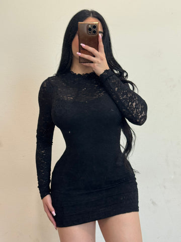 Jazzy lace dress (black) 40733