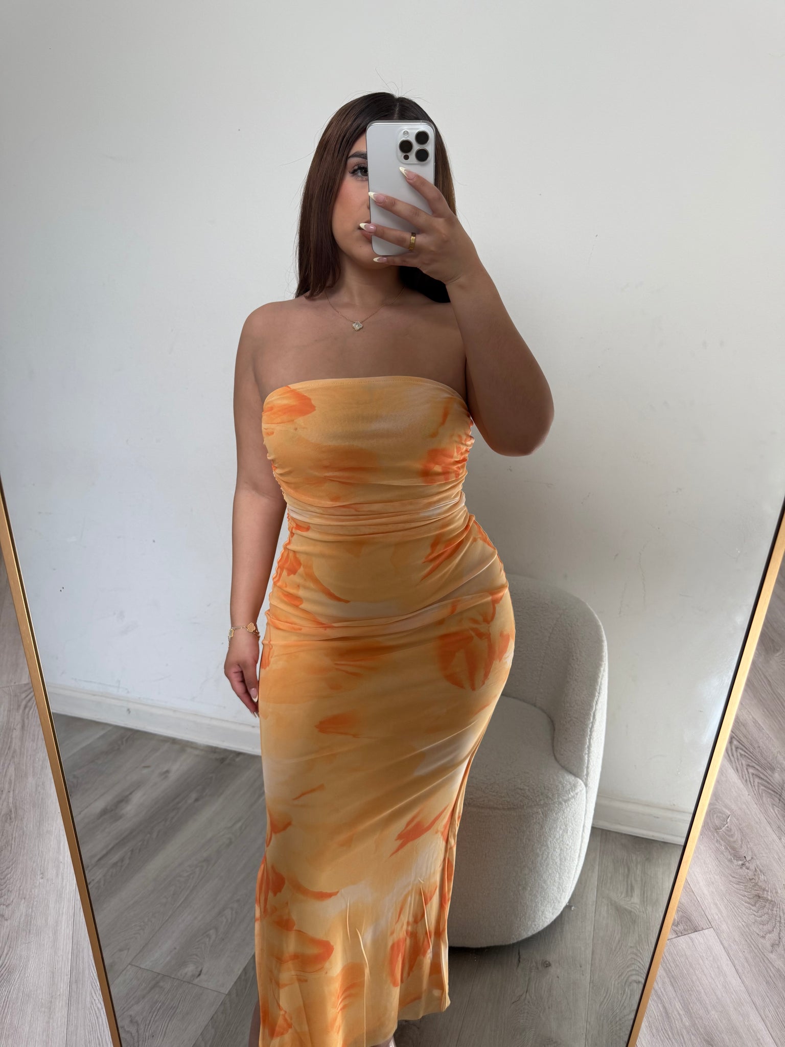 Melanie tube dress (orange)