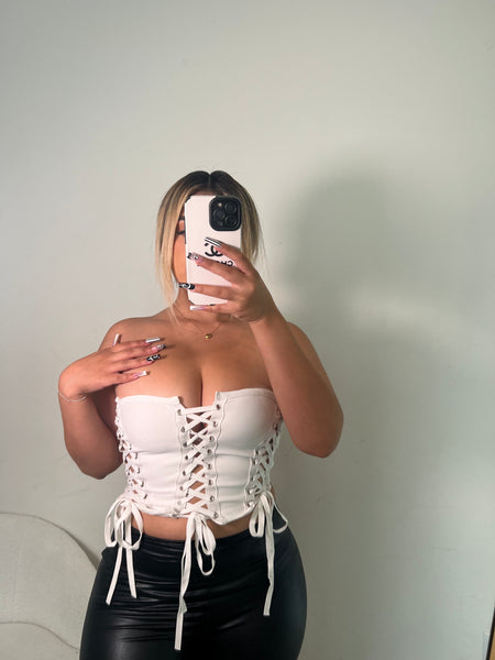 Lina Tied bandage top (white)29093