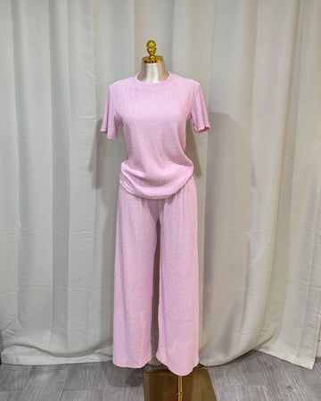 France two piece glitter set (pink)
